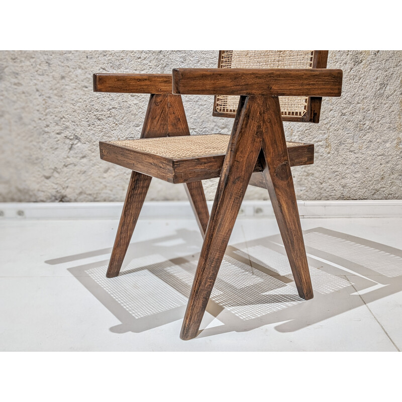 Sedia "Office" vintage di Pierre Jeanneret, 1955-1956