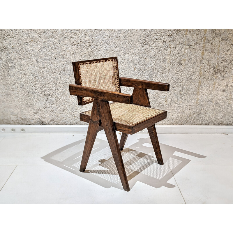 Sedia "Office" vintage di Pierre Jeanneret, 1955-1956