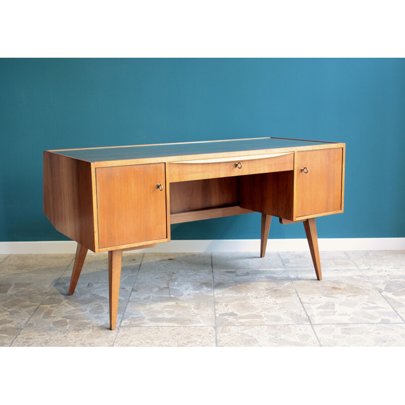 Bureau allemand en bois et en verre par Franz Ehrlich - 1950