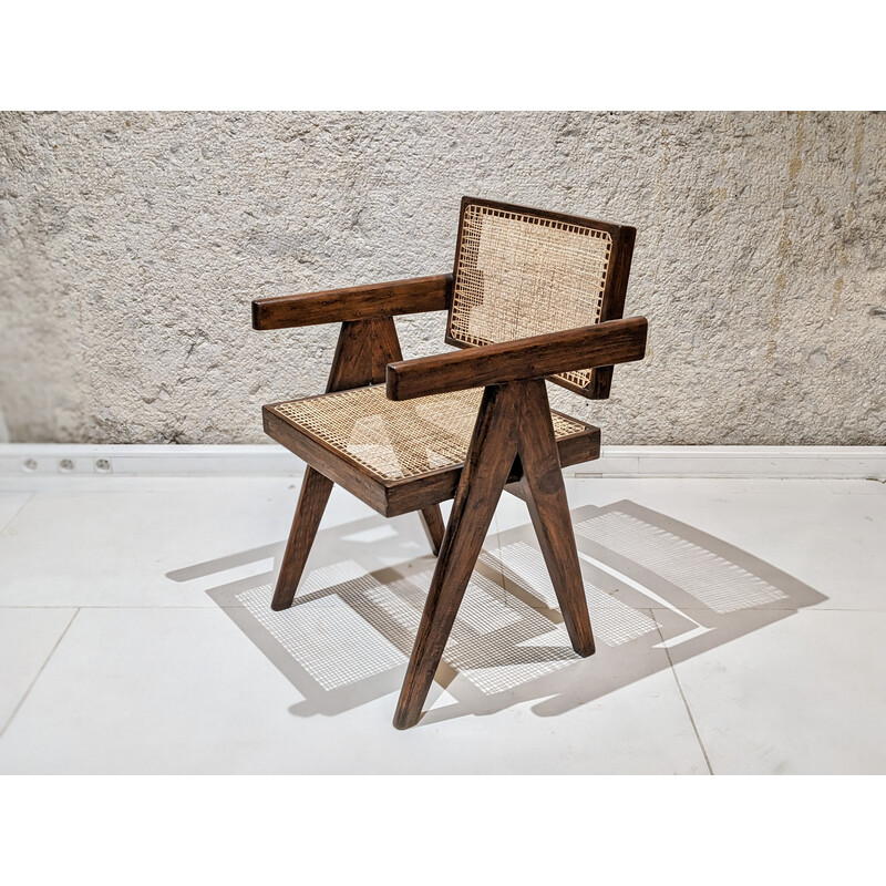 Vintage "Office" stoel van Pierre Jeanneret, 1955-1956