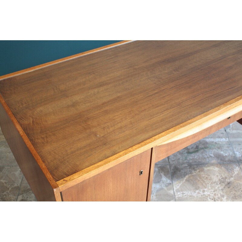 German Wooden and Glass Desk par Franz Ehrlich - 1950s