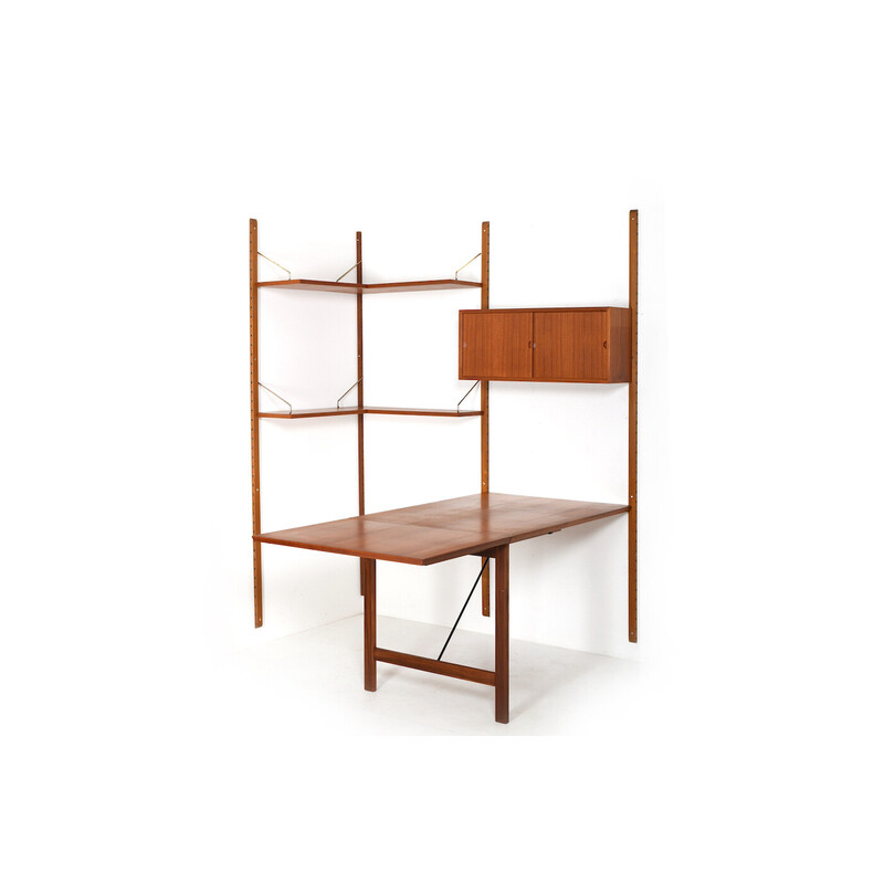 Vintage teak Royal corner system shelf by Poul Cadovius for Cado, Denmark