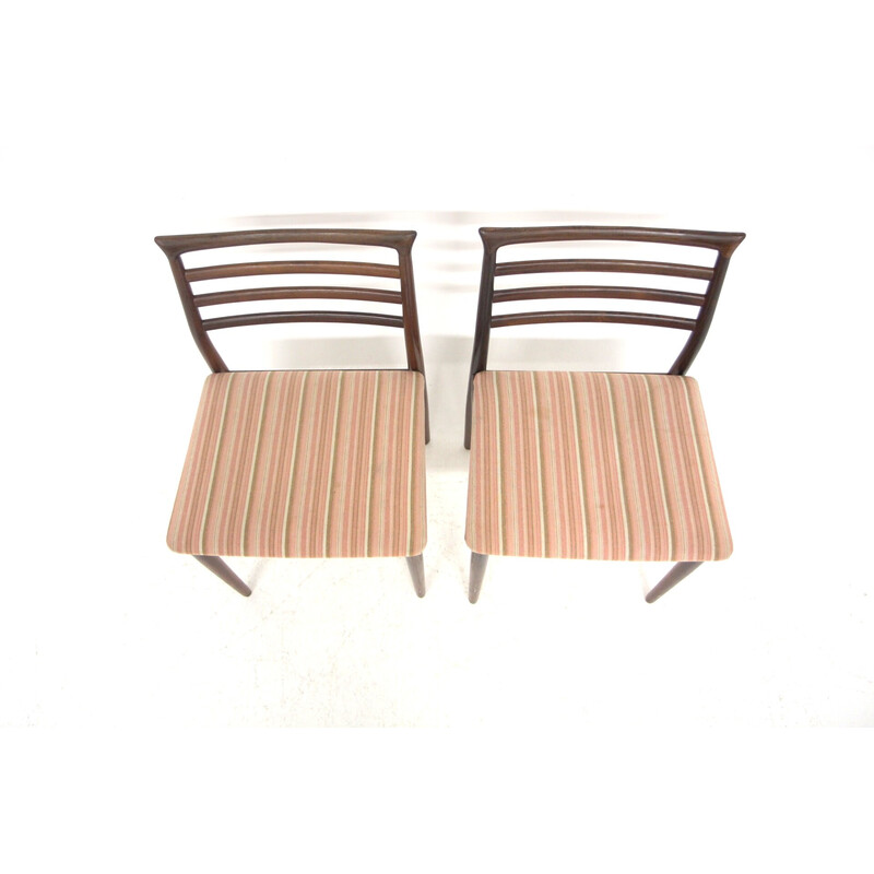 Paar vintage stoelen in rozenhout van Erling Torvids voor Sorø Stolefabrik, Denemarken 1960