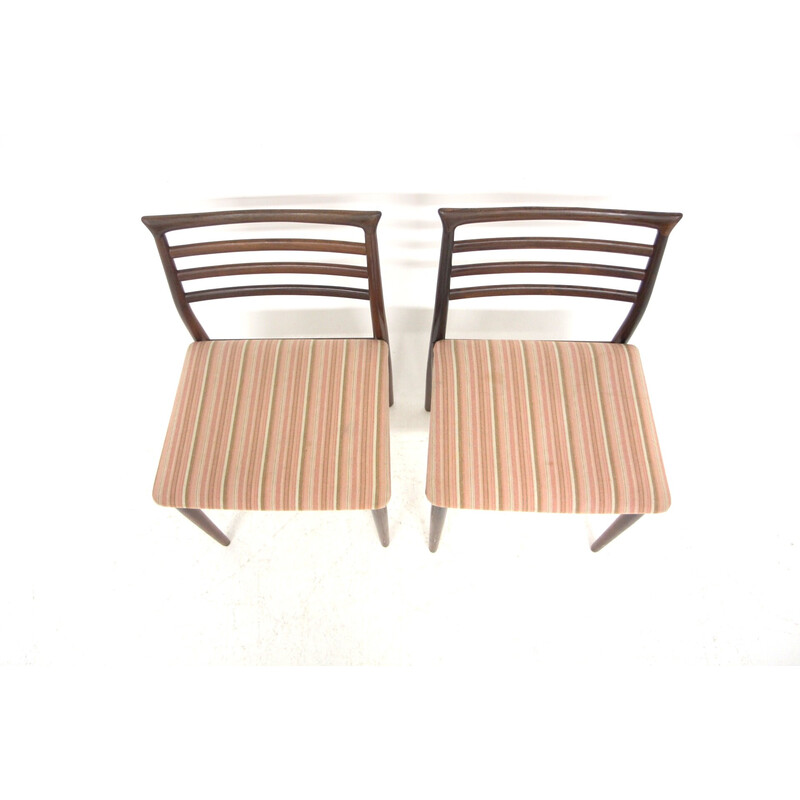 Pair of vintage chairs in rosewood by Erling Torvids for Sorø Stolefabrik, Denmark 1960