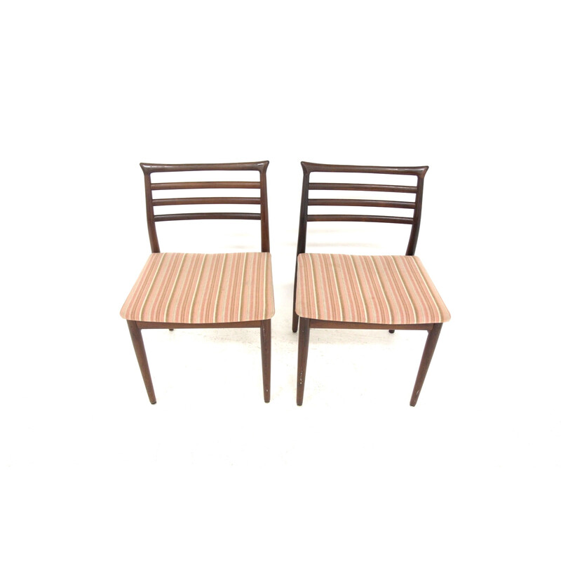 Paar vintage stoelen in rozenhout van Erling Torvids voor Sorø Stolefabrik, Denemarken 1960