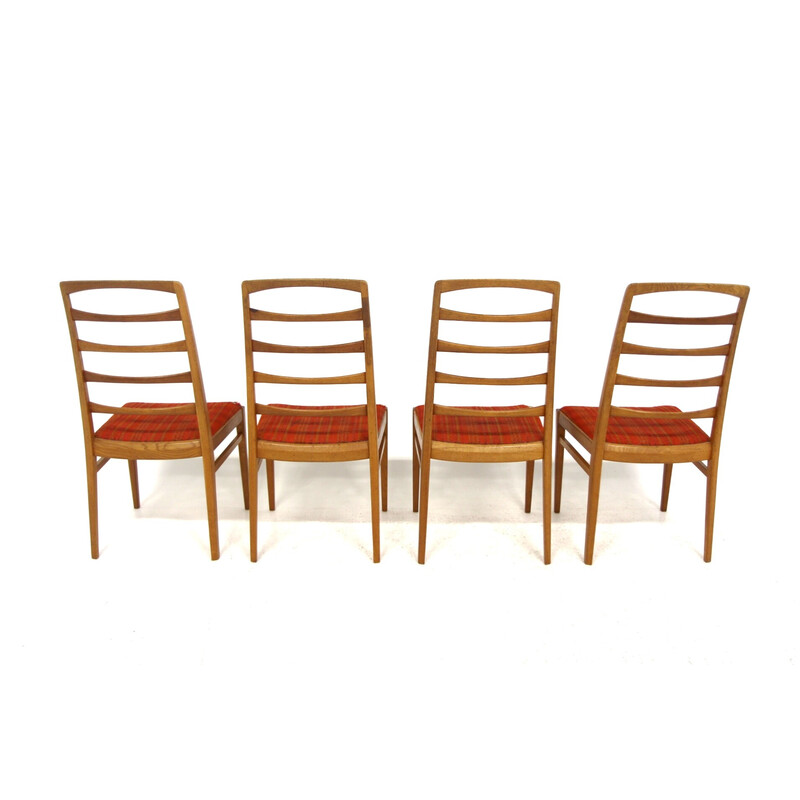 Lot de 4 chaises vintage "Reno" en chêne par Bertil Fridhagen pour Bodafors ,Suède 1960