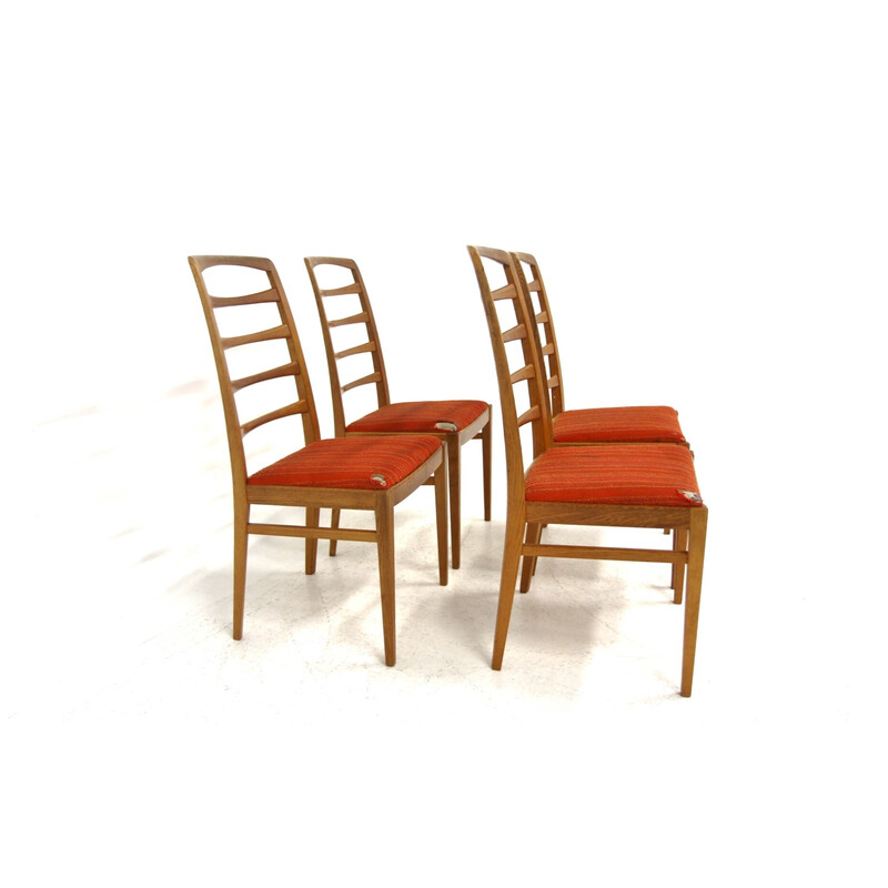 Lot de 4 chaises vintage "Reno" en chêne par Bertil Fridhagen pour Bodafors ,Suède 1960