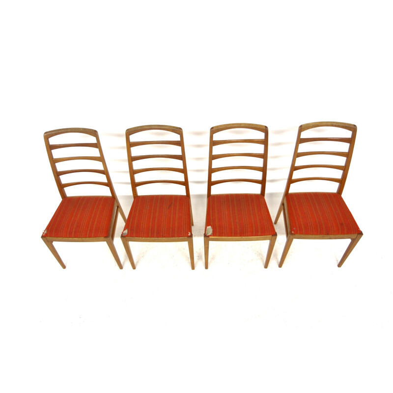 Lot de 4 chaises vintage "Reno" en chêne par Bertil Fridhagen pour Bodafors ,Suède 1960
