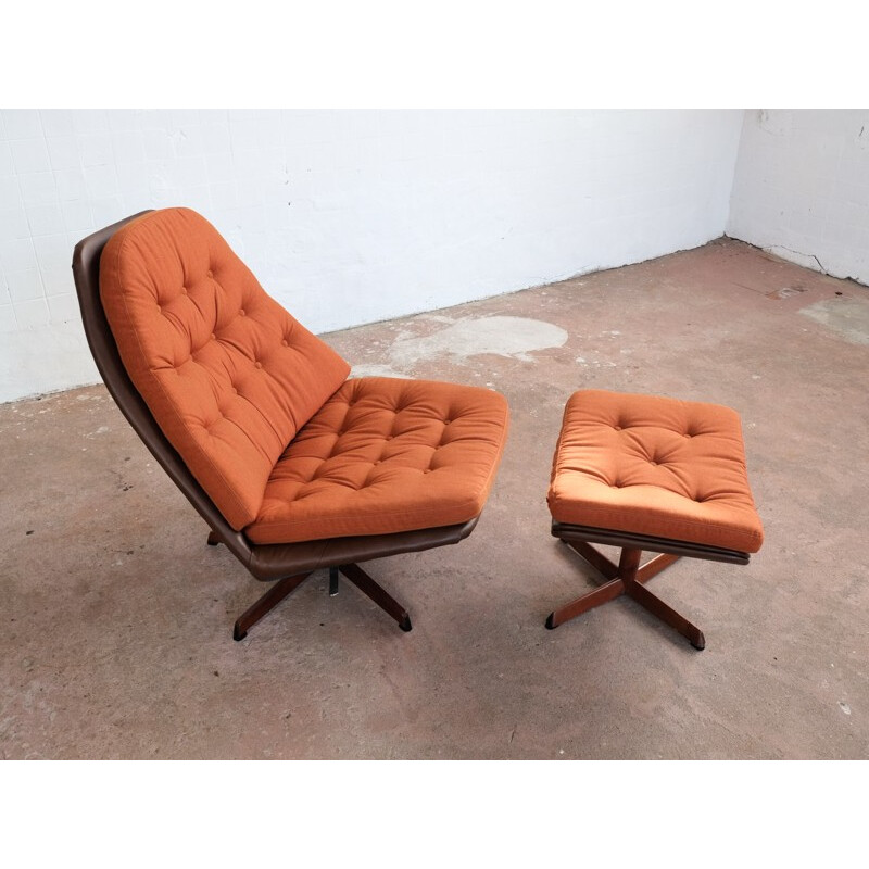 lounge chair and ottoman by Madsen & Schübell - 1960s