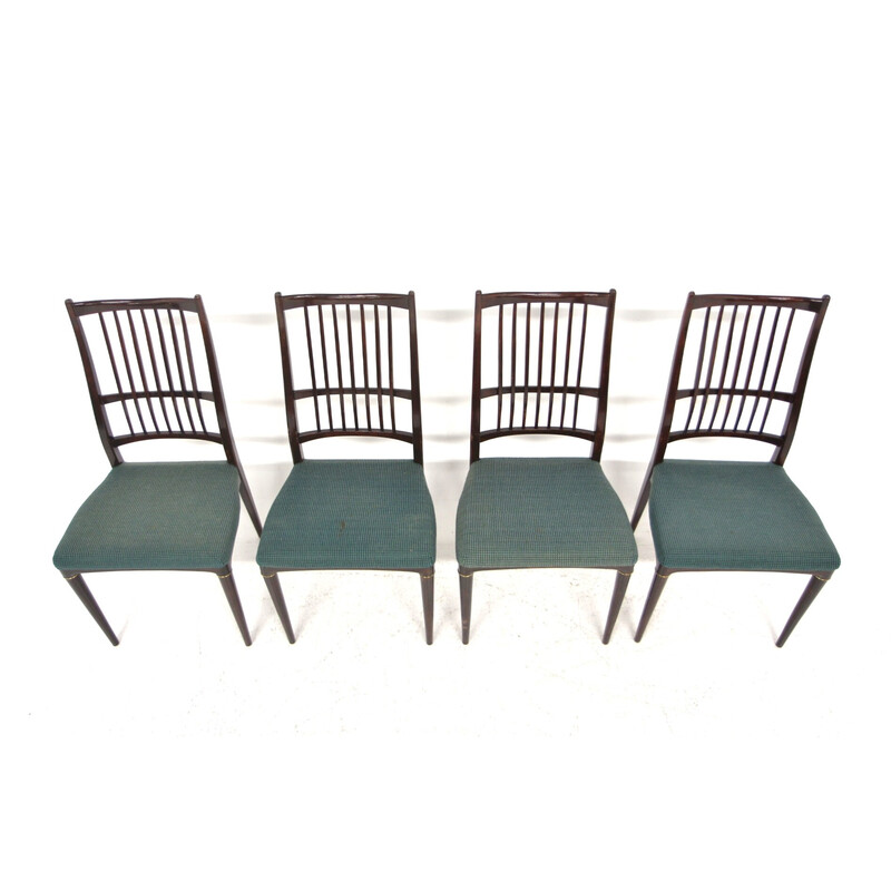 Lot de 4 chaises vintage "cortina" par Svante Skogh pour Seffle Möbelfabrik, Suède 1960