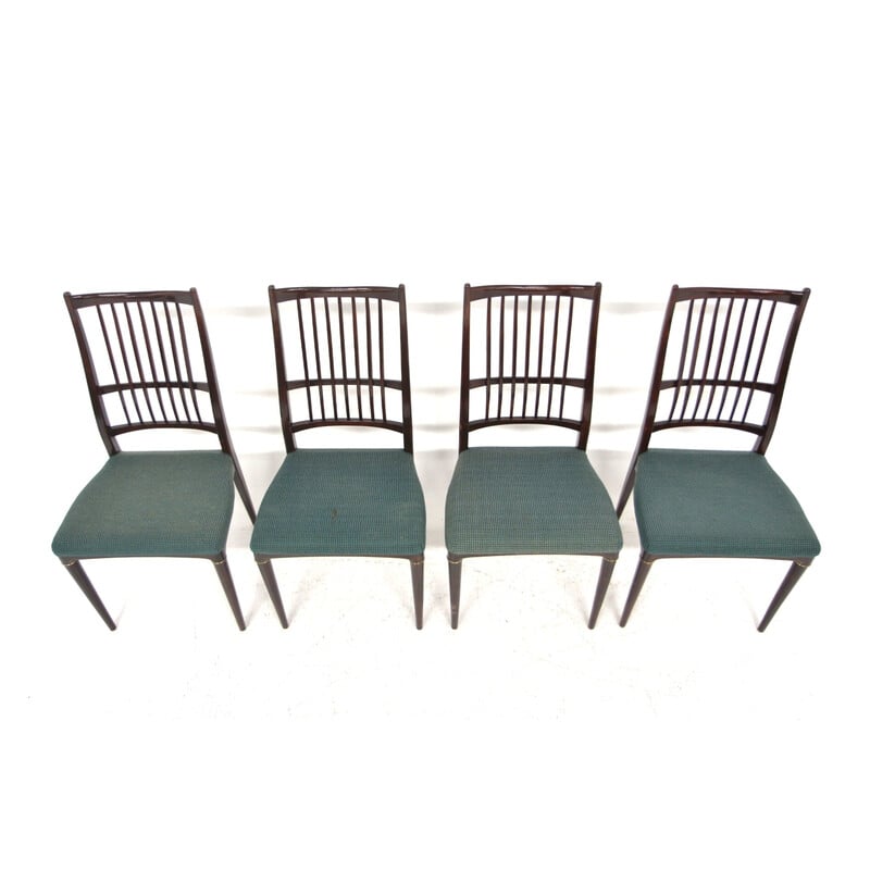 Set of 4 vintage "cortina" chairs by Svante Skogh for Seffle Möbelfabrik, Sweden 1960