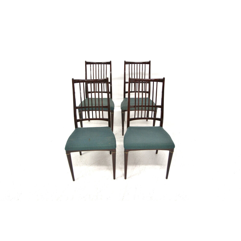 Conjunto de 4 cadeiras "cortina" vintage de Svante Skogh para Seffle Möbelfabrik, Suécia 1960