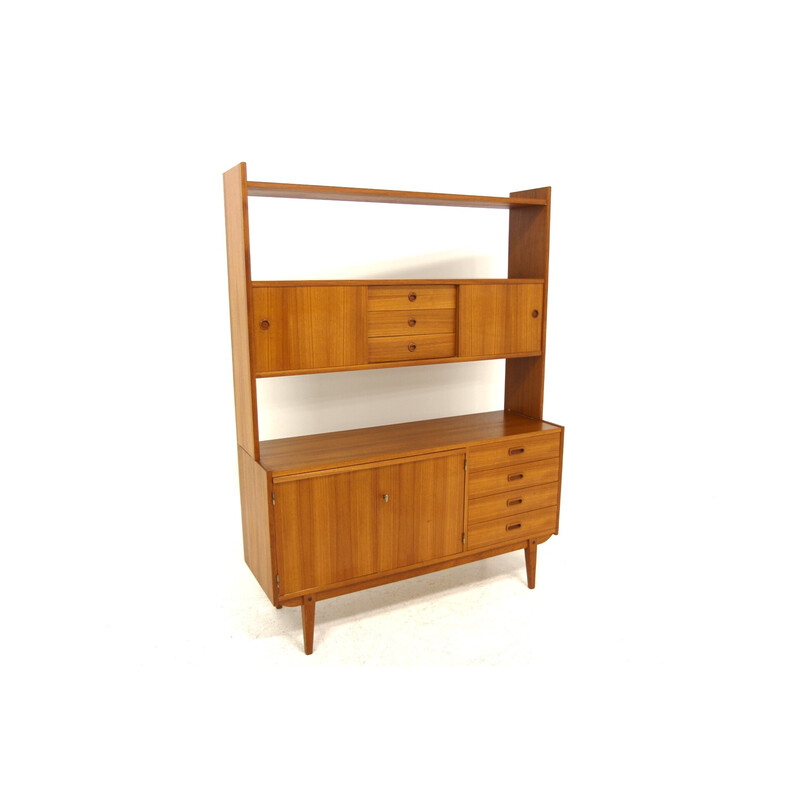 Scandinavian vintage teak bookcase, Sweden 1960