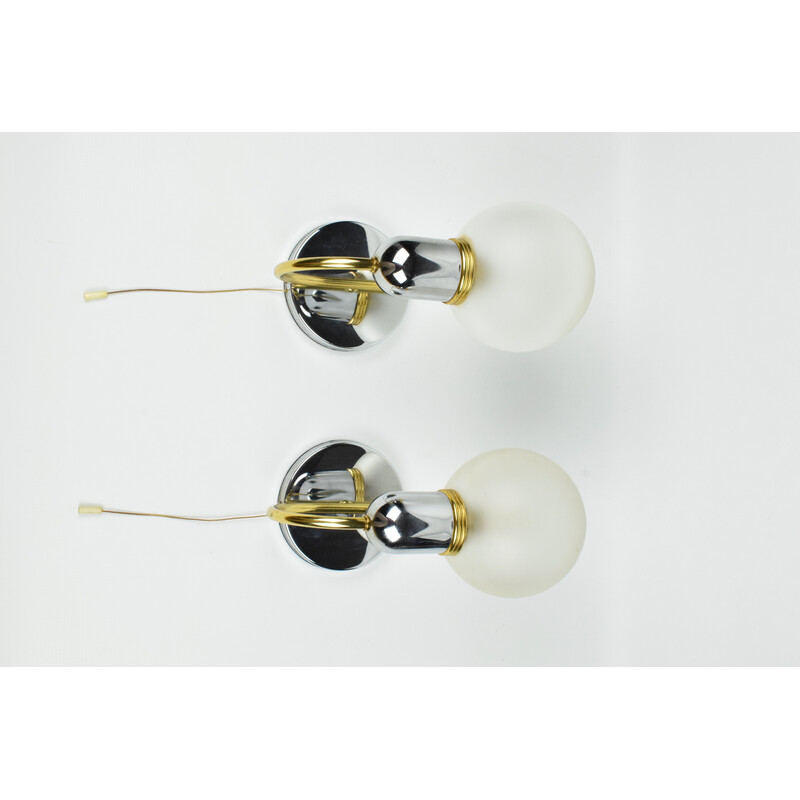 Pair of vintage Solken Leuchten wall lamps, 1980s