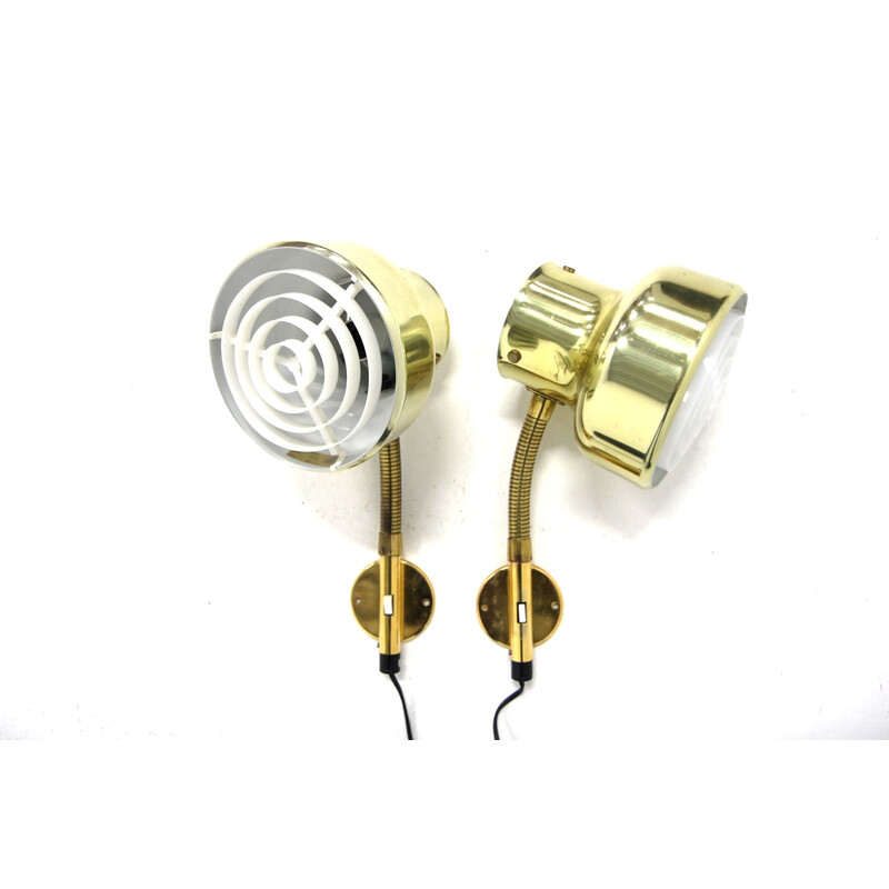 Pair of vintage wall lamps "Bumligen" by Ateljé Lyktan, Sweden 1970