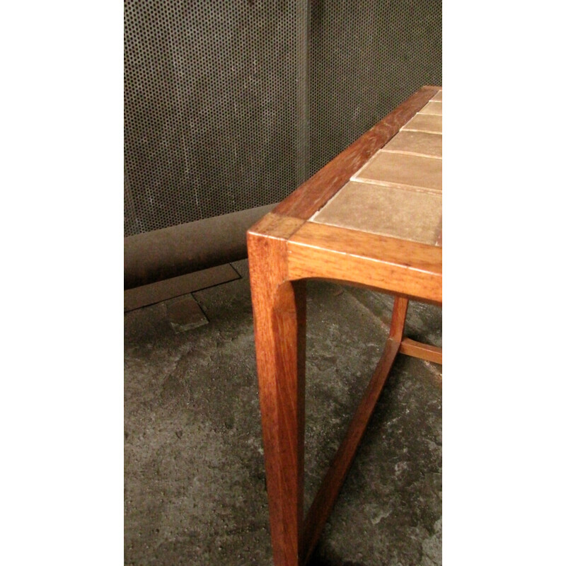 Vintage square Danish side table in teak by Kai Kristiansen for Aksel Kjersgaard, Denmark 1970s