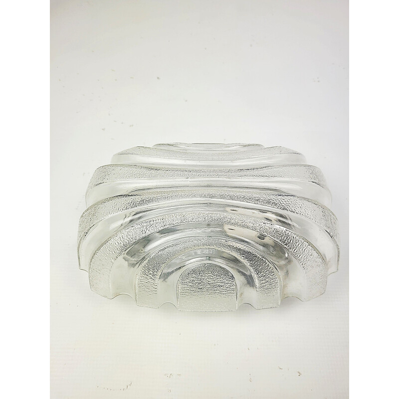 Wandlampe aus Eisglas, 1970er Jahre