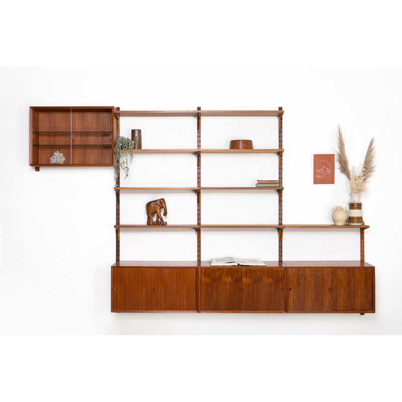 Mueble modular danés vintage de Poul Cadovius para Cado, años 60