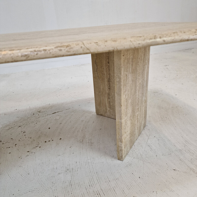 Italian vintage travertine coffee table