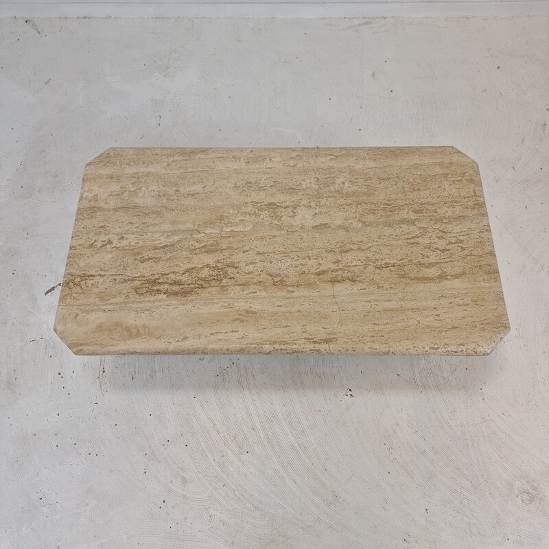 Italian vintage travertine coffee table