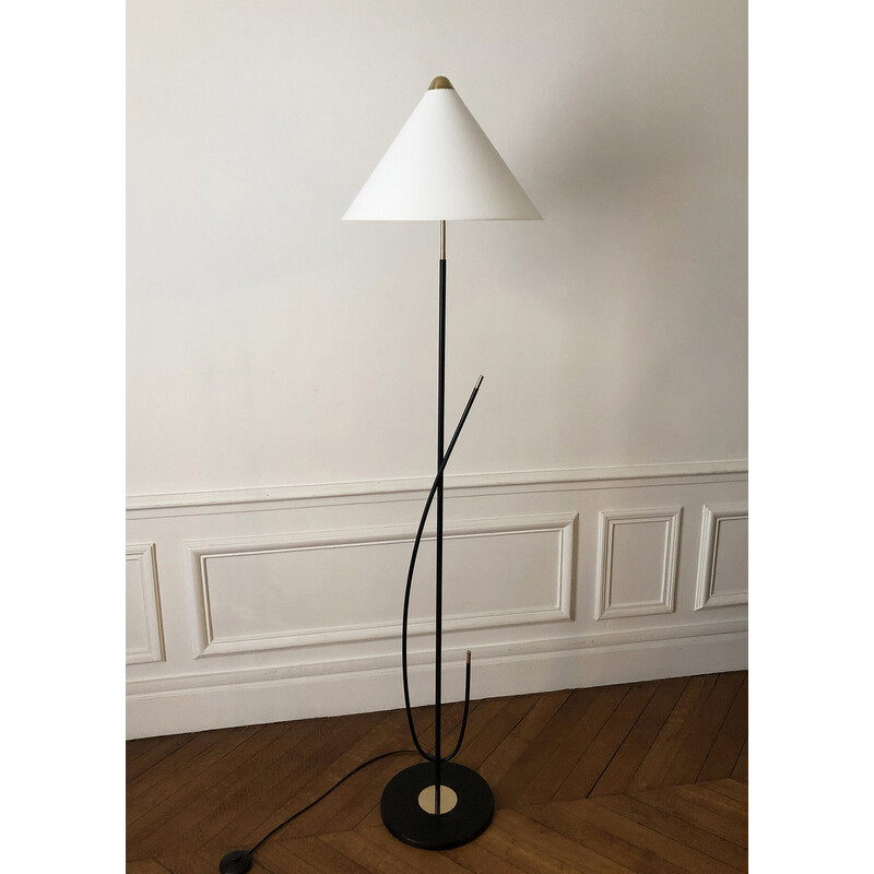 Lámpara de pie vintage de Arlus, 1950-1960