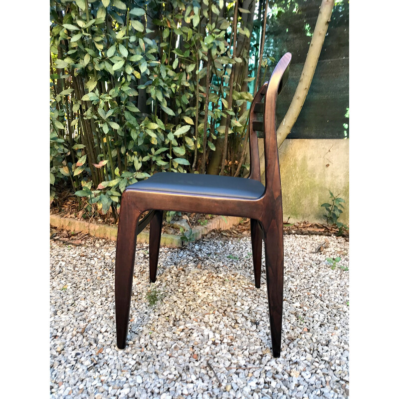 Set of 4 vintage ashwood chairs, 1960