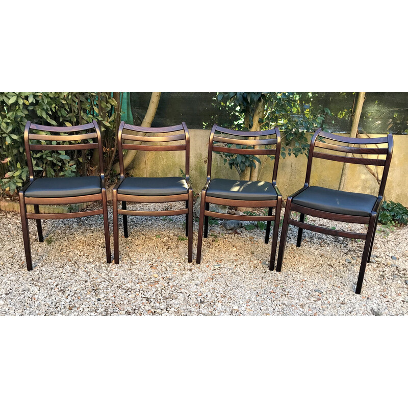 Conjunto de 4 cadeiras de cinzas vintage, 1960
