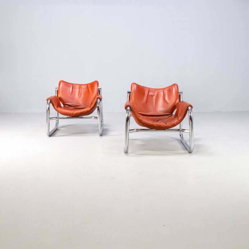 Pareja de sillones vintage "Alpha Sling" de Maurice Burke para Pozza