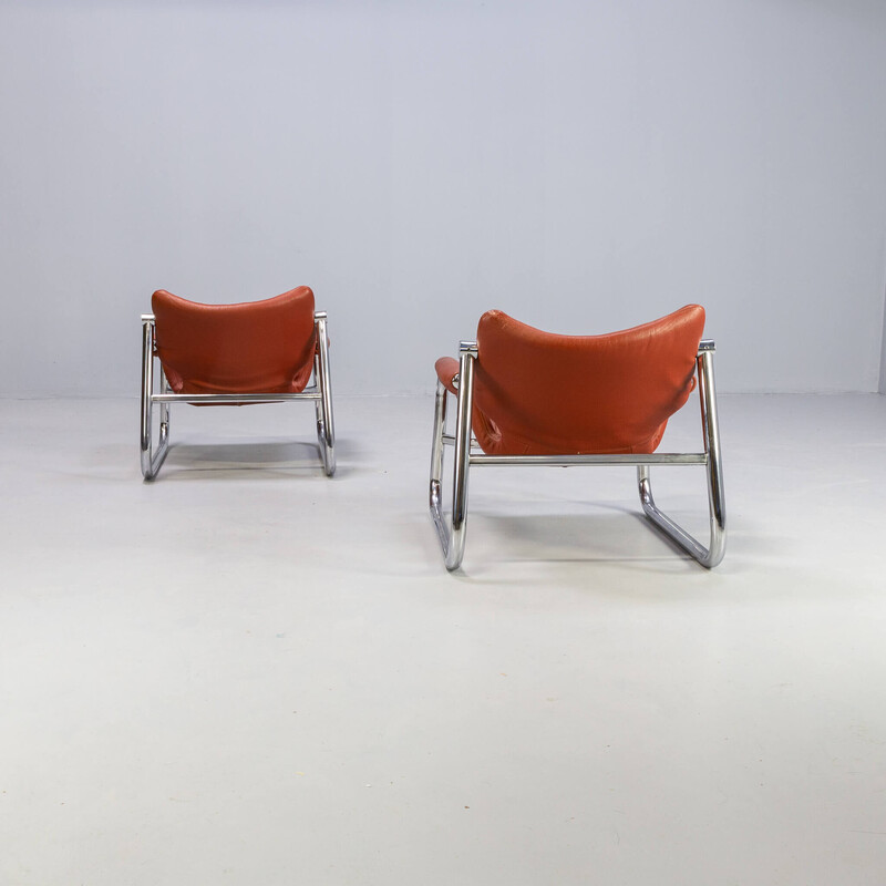 Pair of vintage "Alpha Sling" armchairs by Maurice Burke for Pozza