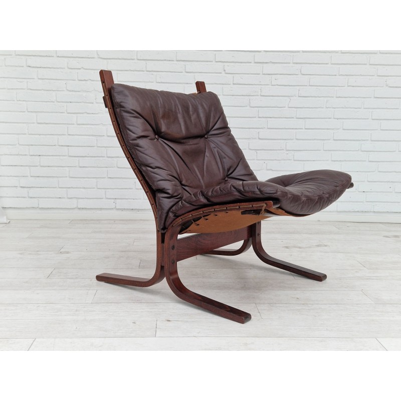 Norwegischer Sessel "Siesta" aus Leder und Bugholz von Ingmar Relling, 1960er Jahre