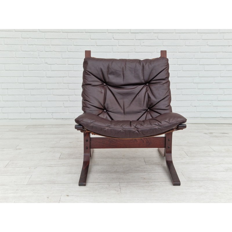 Norwegischer Sessel "Siesta" aus Leder und Bugholz von Ingmar Relling, 1960er Jahre