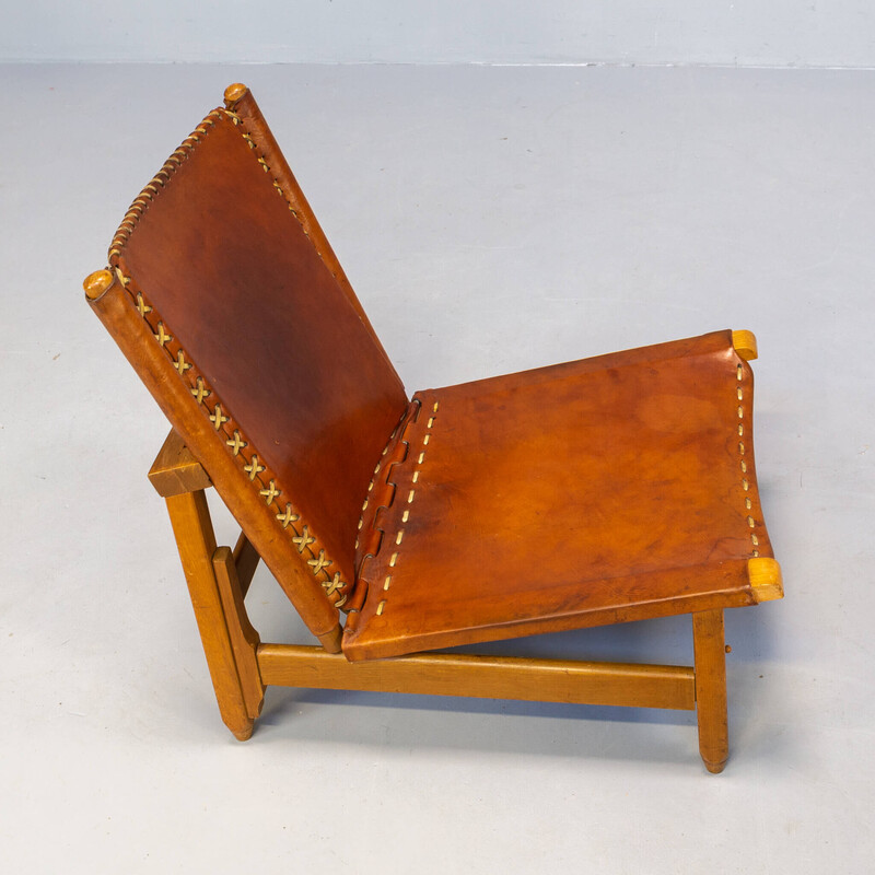 Pair of vintage low armchairs by Werner Biermann for Arte Sano, 1970s