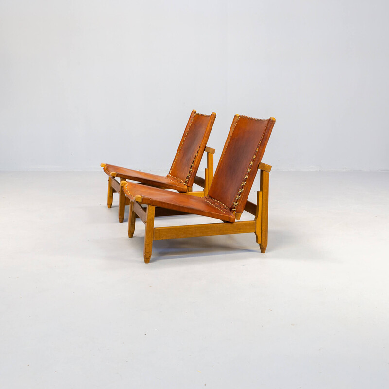 Pareja de sillones bajos vintage de Werner Biermann para Arte Sano, años 70