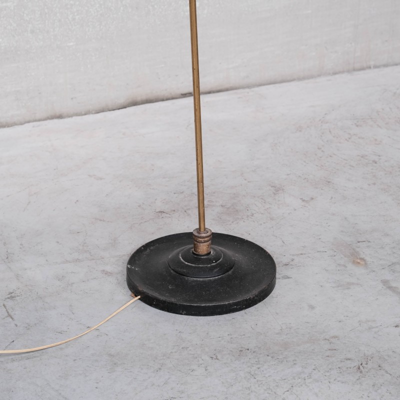 French mid-century brass Diabolo floor lamp, 1960s