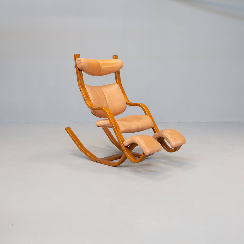 Vintage "gravity" rocking chair by Peter Opsvik for Stokke