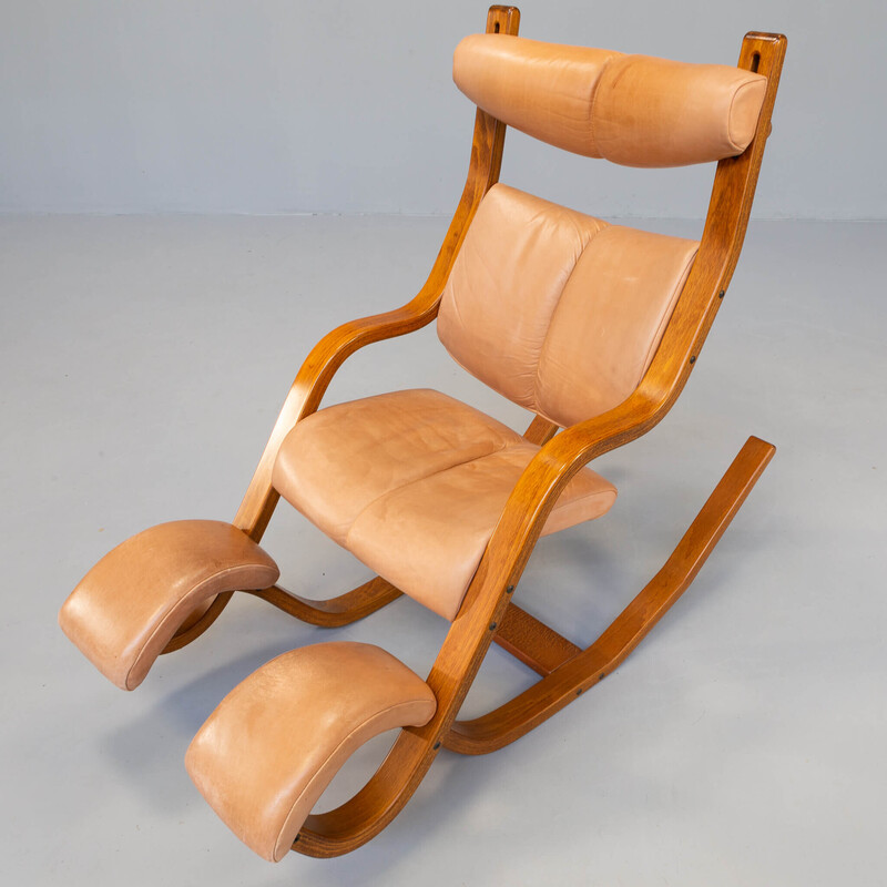 Vintage "gravity" rocking chair by Peter Opsvik for Stokke