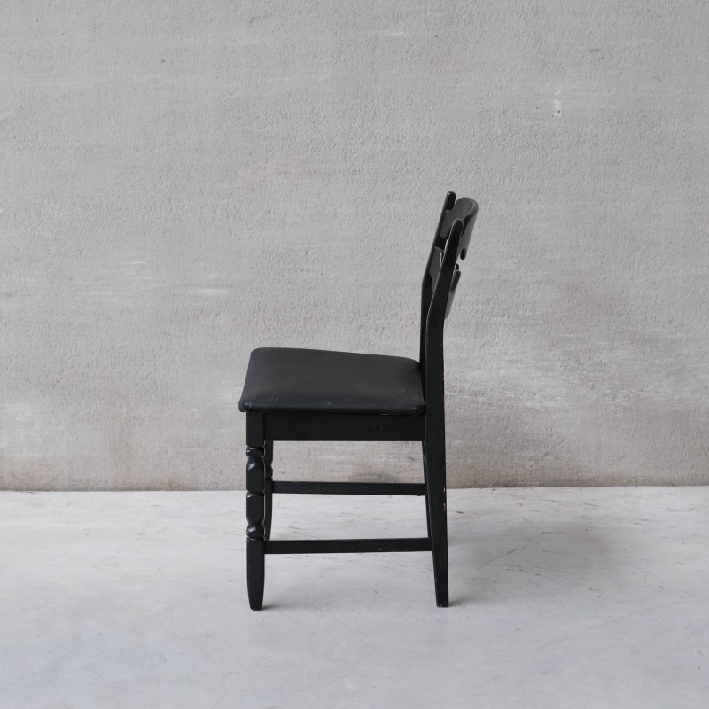 Ensemble de 6 chaises danoises vintage "Razor" en chêne par Henning Kjaernulf
