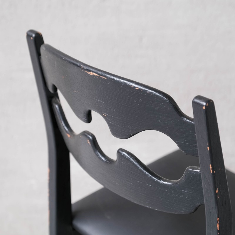 Conjunto de 6 cadeiras de madeira de carvalho "Razor" de Henning Kjaernulf