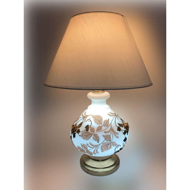 Vintage table lamp in crystal, France 1979