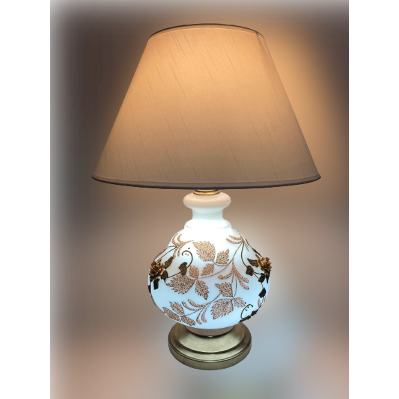 Vintage table lamp in crystal, France 1979