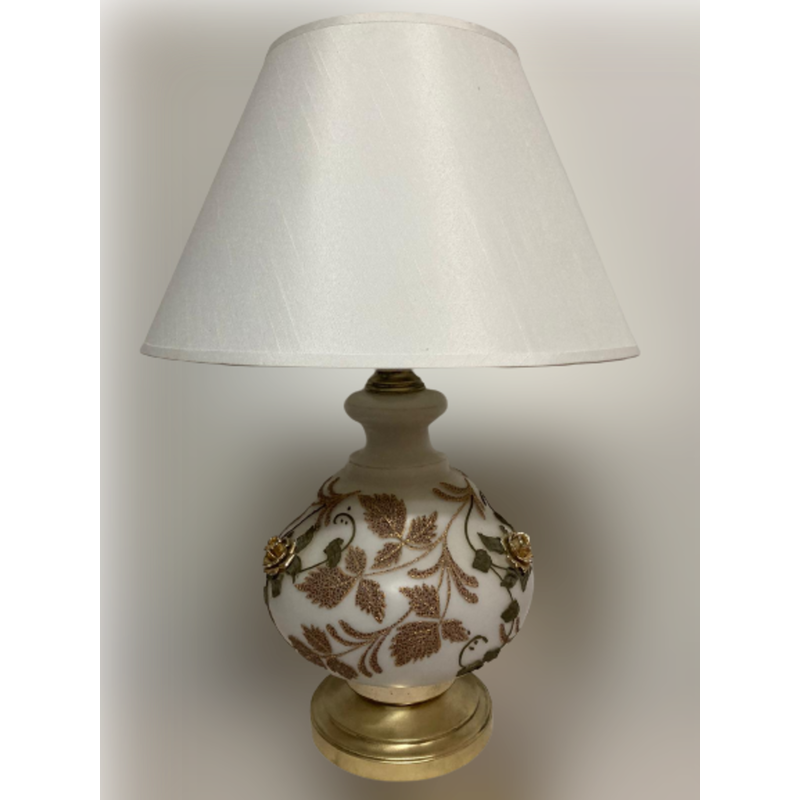 Vintage table lamp in crystal, France 1979