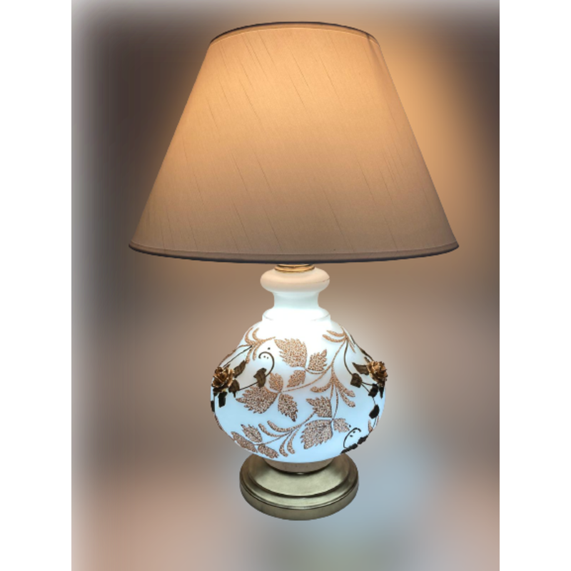 Vintage table lamp in crystal, France 1979