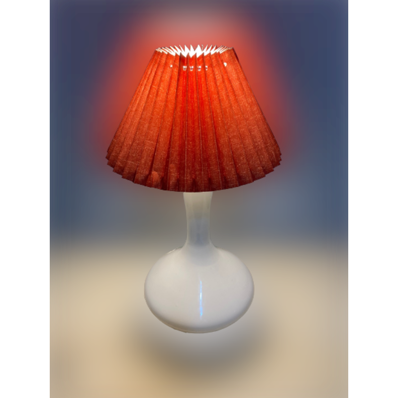 Vintage Danish table lamp in opaline white glass by Jacob E. Bang for Holmegaard, 1960s