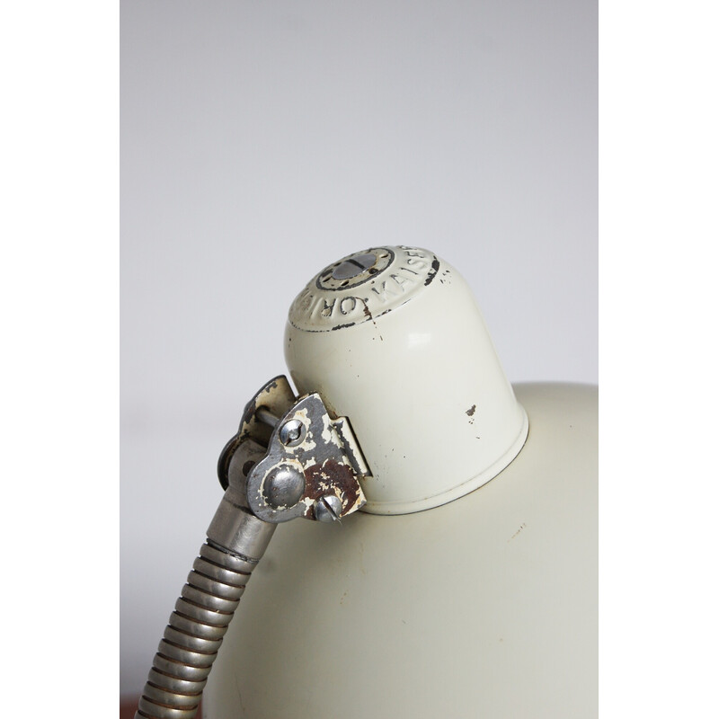 Vintage Bauhaus witte tafellamp van Christian Dell voor Kaiser Idell, 1950
