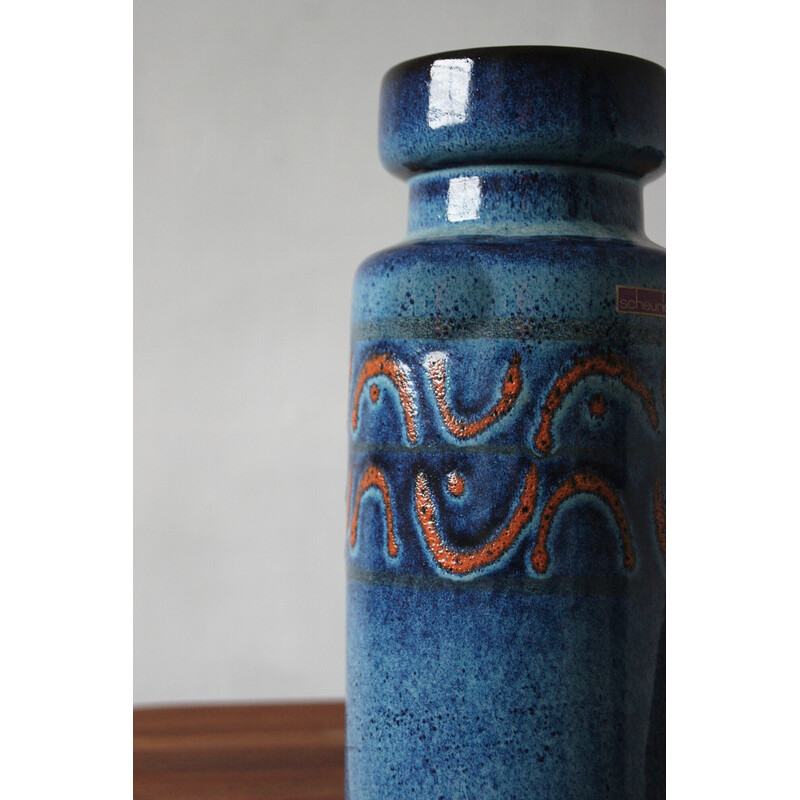 Vaso de cerâmica de Scheurich, meados do século 1970