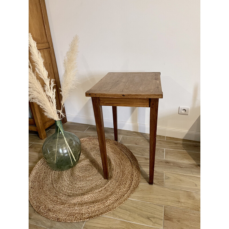 Mesa auxiliar vintage de madera maciza