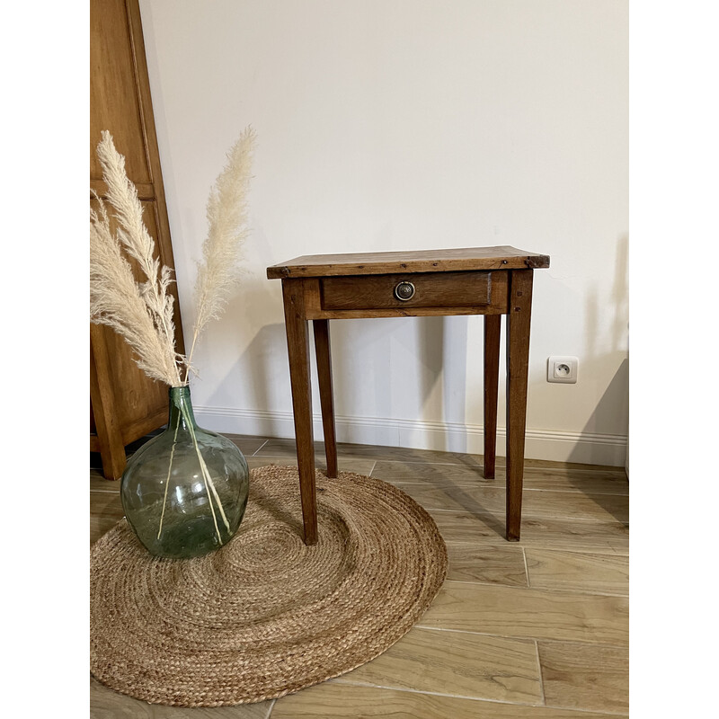 Vintage solid wood side table