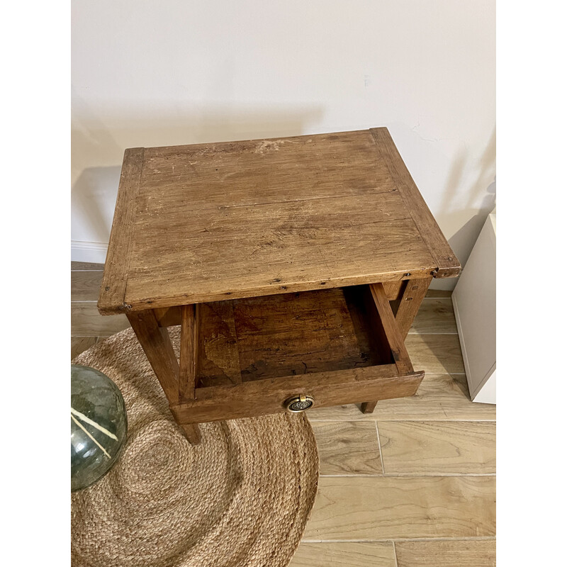 Mesa auxiliar vintage de madera maciza