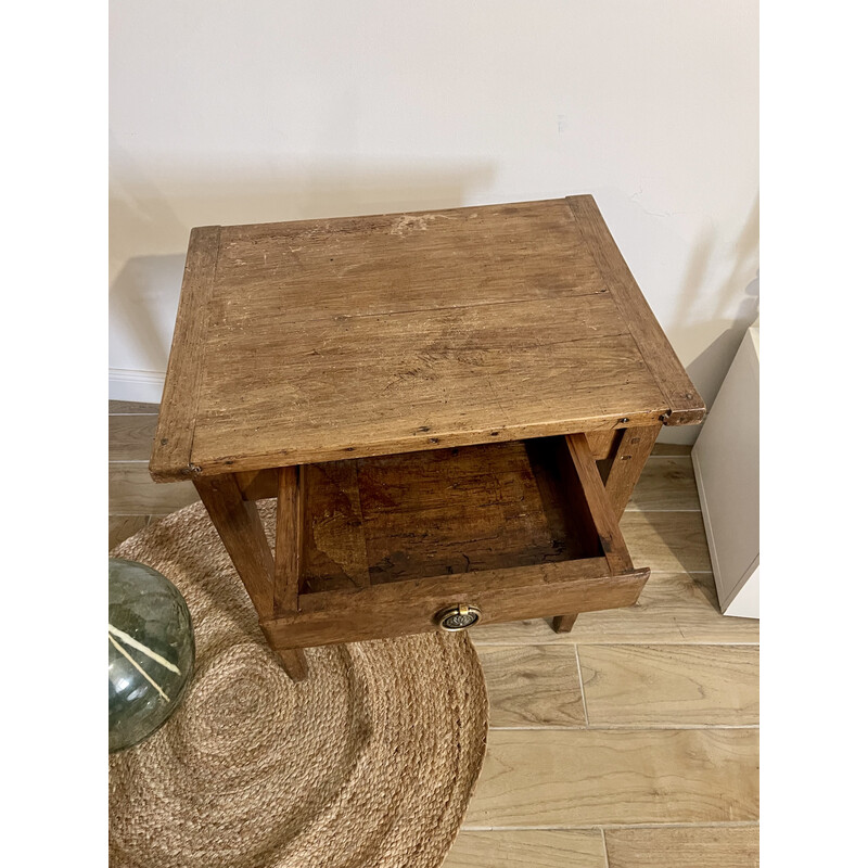 Vintage solid wood side table