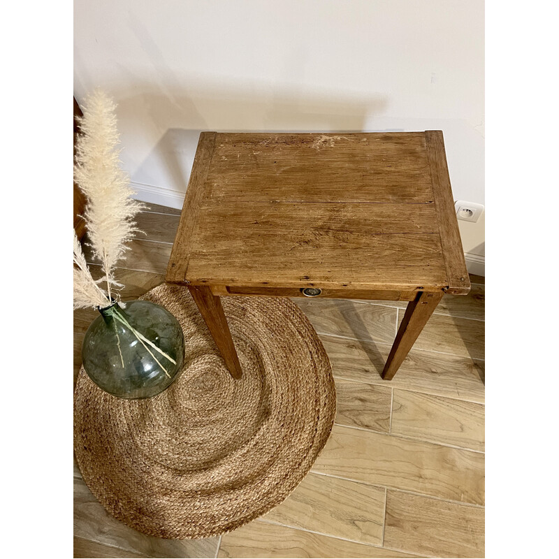 Mesa auxiliar vintage de madera maciza